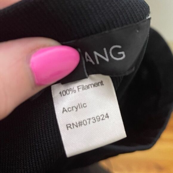 𝅺MING Wang Knit Below the Knee Straight Skirt Black Petite S - Picture 4 of 6